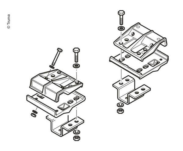 TRUMA BWP-Standard frame set EM/CM Euro Mover II, frame height min.185mm - 92091 | Stahlor image 1