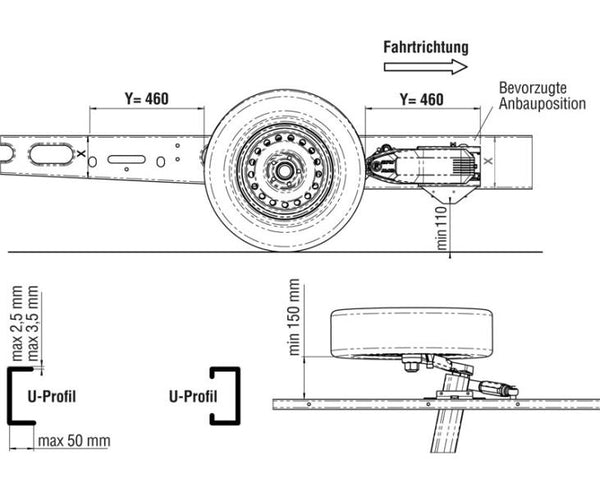 ALKO Additional kit for standard kit AL-KO Bottom mounting Part no. 920921 - 920922 | Stahlor image 1