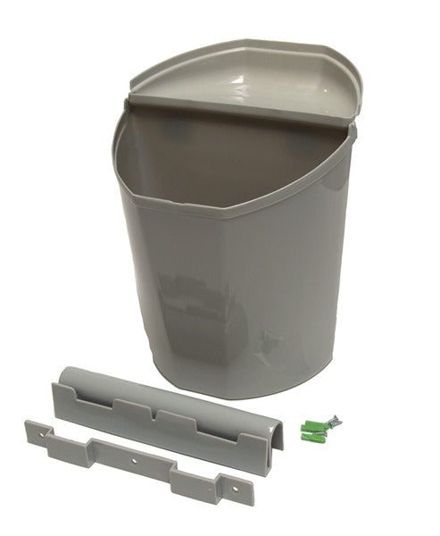 Waste garbage can with lid - 6 l - gray