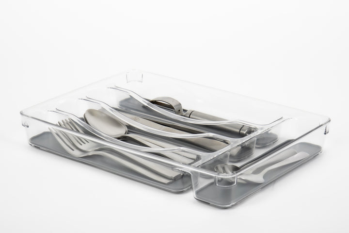 Camp4 Anti-Slip Cutlery Tray, 32.5 x 23 x 4.5 cm, Transparent