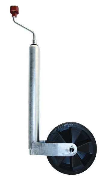 Trailer jockey wheel - plastic rim - 215 x 65 mm