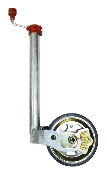 Support wheel 230 x 80 - Steel rims - Rubber tires - With drawbar load indicator