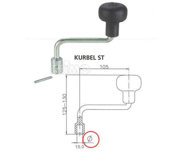 AL-KO Kurbel f.Stützrad f.ST48 - 92784 | Stahlor image 1