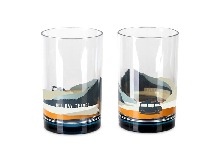Holiday Travel Spirit SAN Glass Set, 2 Pieces, 350 ml