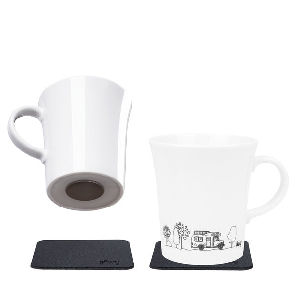 silwy Porcelain Magnet Handle Cups CAMPING - Set of 2 - 929508 | Stahlor image 1