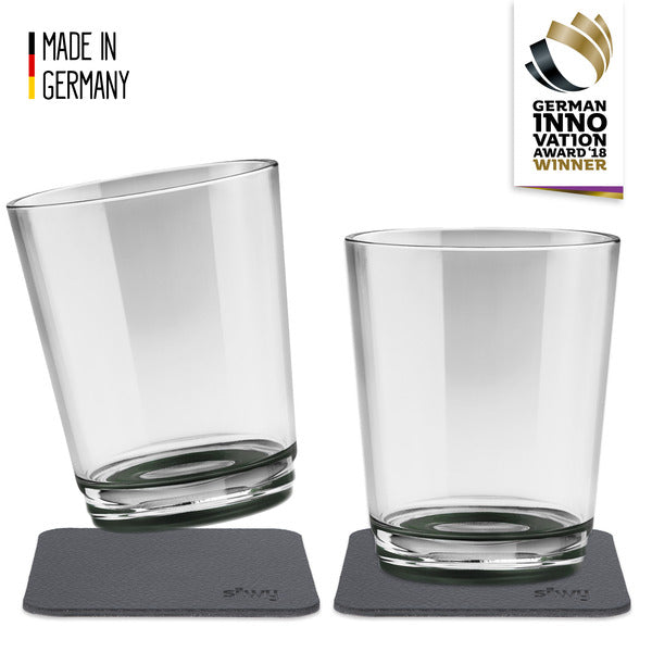 Magnet plastic drinking cup PEARL GRY - set of 2