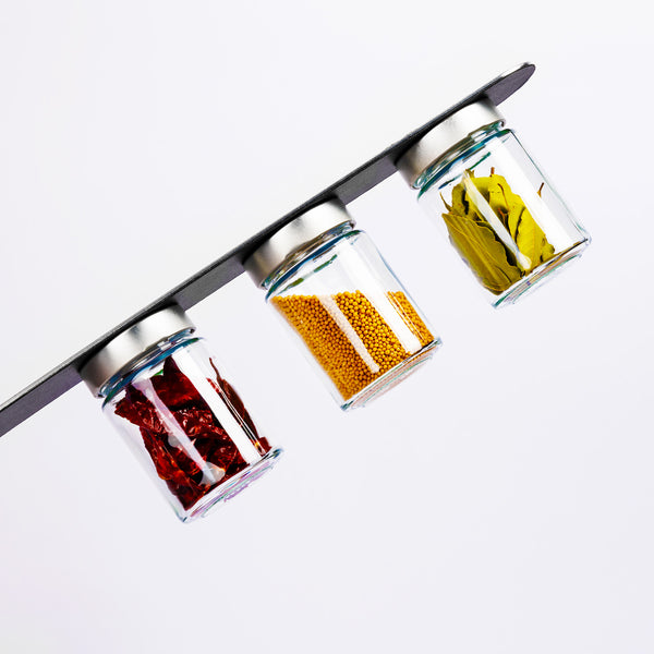 Fine food magnetic jars BLACK & CLASSY - 192 ml