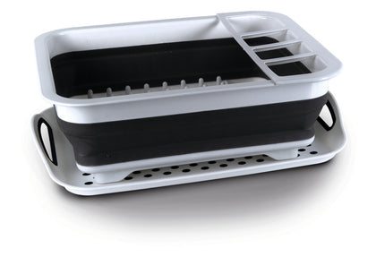 Silicone Dish Dryer - White/Black