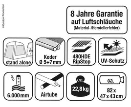 Outdoor Revolution Inflatable bus awning Movelite 1 - B300xT300xH180-240cm - 936946 | Stahlor image 3