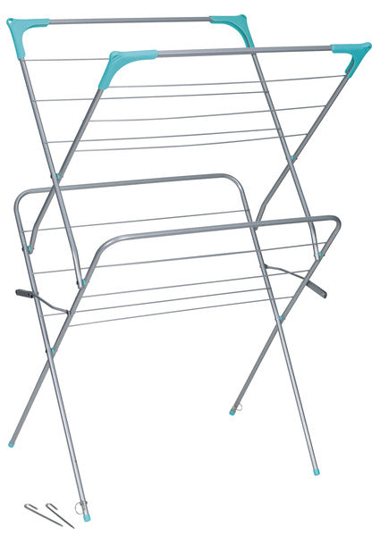 Reimo Laundry stand with 2 levels, foldable, approx. 62x50x100cm - 93999 | Stahlor image 1
