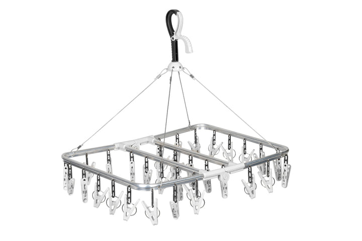 Reimo Polli Clothes Dryer with 32 Pegs, Aluminum Frame, White
