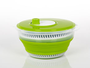 Camp4 foldable salad spinner, lime/white, also strainer & bowl, with lid - 940772 | Stahlor image 4