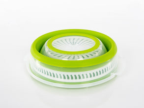 Camp4 foldable salad spinner, lime/white, also strainer & bowl, with lid - 940772 | Stahlor image 5