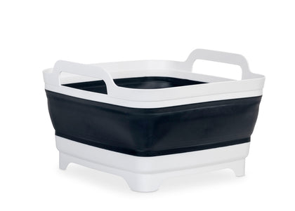 Camp4 Collapsible Wash Bowl with Drain, White/Anthracite