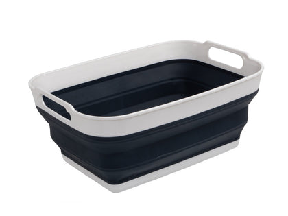 Foldable wash bowl - gray / white