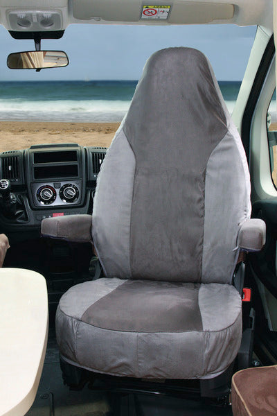 Seat cover Universal Alcatraz Velour Back height 83.5 h grey/anthracite