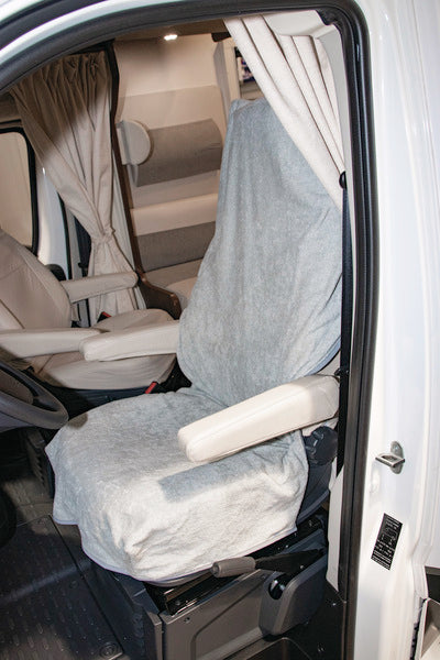 Terry cloth cover for car seat universal light grey