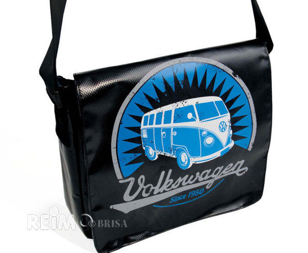 VWCOL VW Collect. shoulder bag "Bulli" black, from truck tarpaulin, 28x23x7cm - 955178 | Stahlor image 1