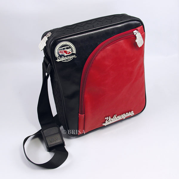 VW Collection shoulder bag "tread pattern",26x22x7cm,black/red