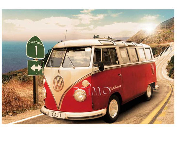VWCOL 20 Poster VW Collection VW Bus Route 1 - 95570 | Stahlor image 1