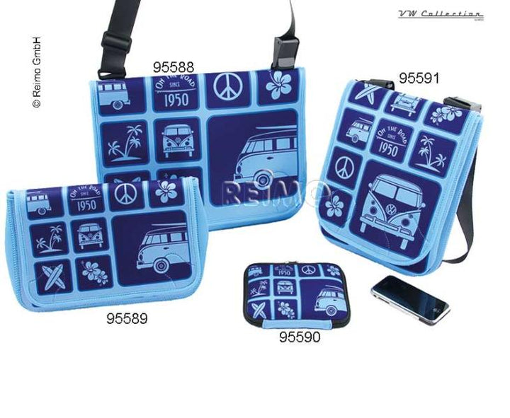 VW Collection shoulder bag, crosswise, Sufer style, blue, neoprene, 28x27x10cm