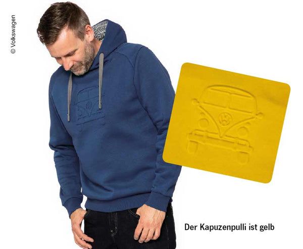 Reimo Hooded sweatshirt VW Bulli, size S, yellow, 65% cotton/35% polyester - 97318 | Stahlor image 1