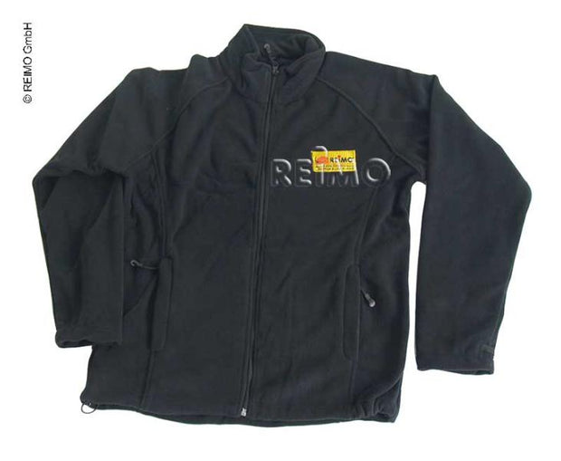 Reimo Men's Fleece Jacket with Logo on Chest Pocket and Back, Size L