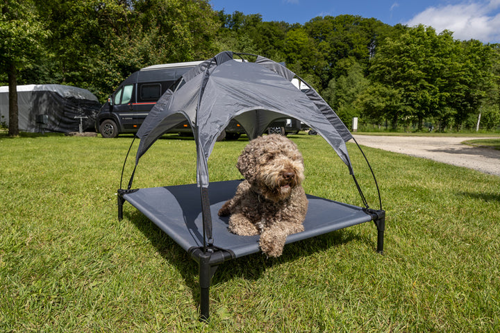 Dog Bed with Removable Sun Canopy, 88 x 78 x 18 cm