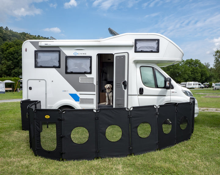 Folding dog outdoor enclosure