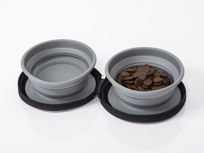Dog bowl LUCY with 2 foldable silicone cups
