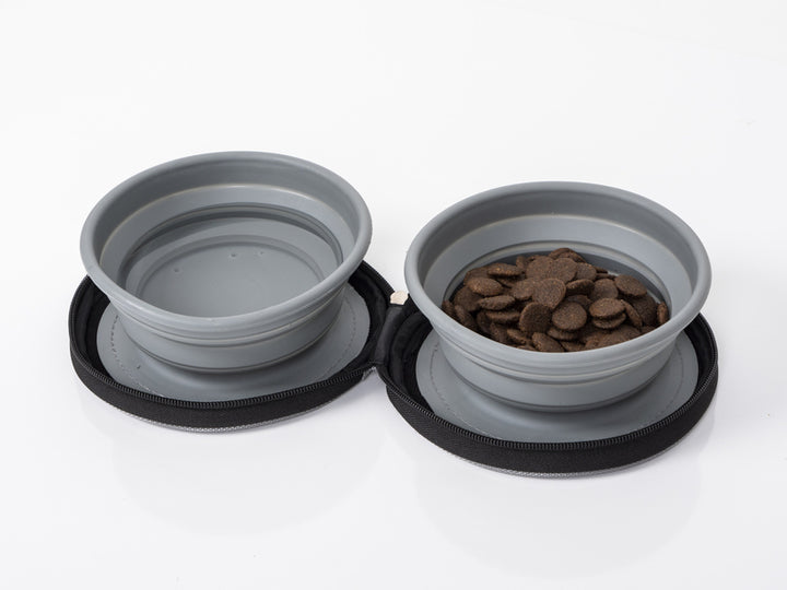 Dog bowl LUCY with 2 foldable silicone cups