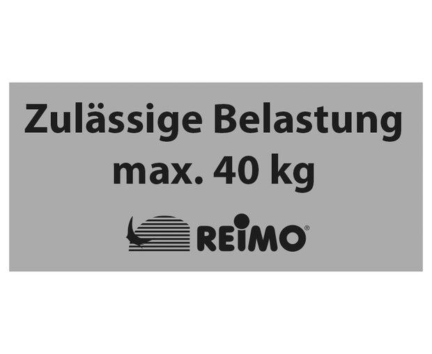 Sticker "Permissible load max. 40 kg".