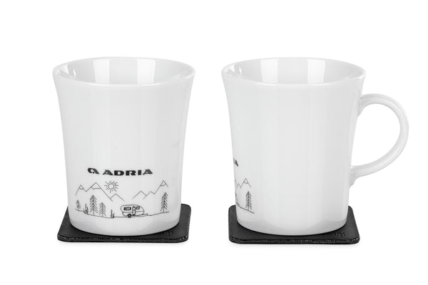 Reimo ADRIA porcelain magnetic handle cups "WOHNWAGEN" - 177 | Stahlor image 1