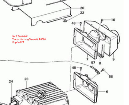 Spare part Truma heater Trumatic E4000 head part EA