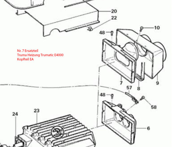 Spare part Truma heater Trumatic E4000 head part EA