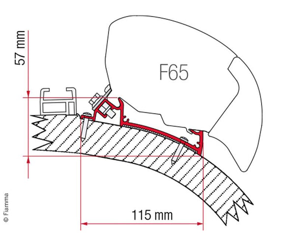 Fiamma Adapter Fiamma F65 Cathago Chic - 10083 | Stahlor image 1