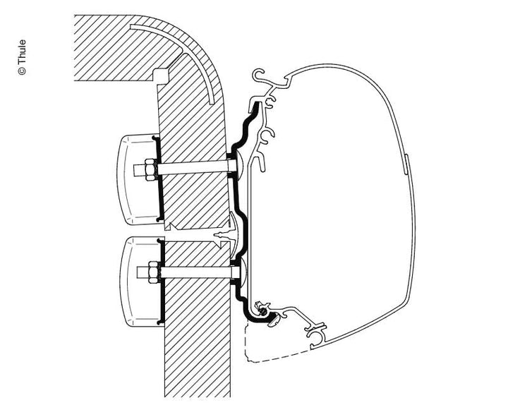 Adapter for Omnistor Awning, Hymer2016, 4,5m