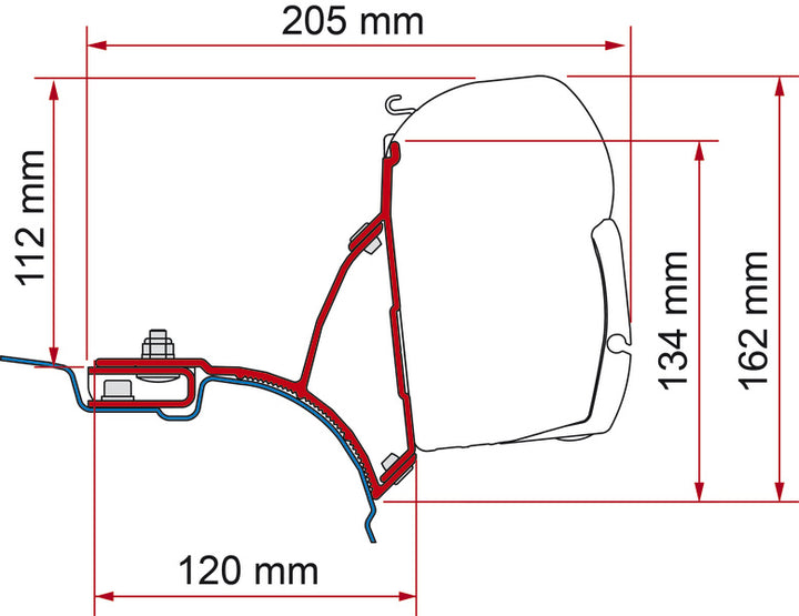 Adapter Fiamma Kit VW T5/T6 Transporter Multivan