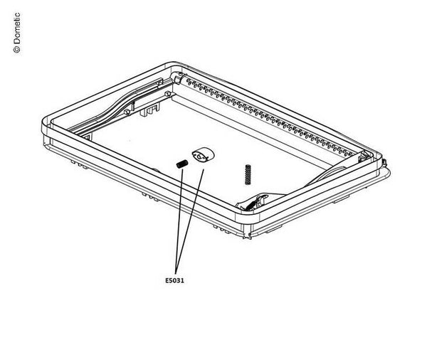 Dometic Drucktasterknopf mitFeder - 5031 | Stahlor image 1