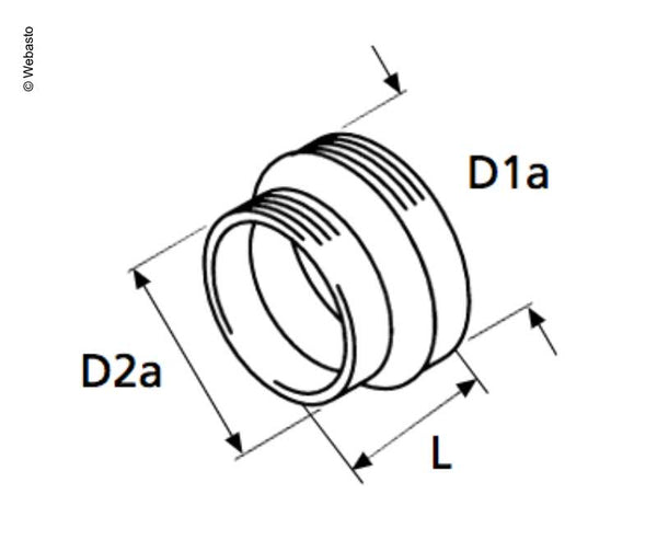 Webasto Reduzierstück 80 auf 55mm - 6745 | Stahlor image 1
