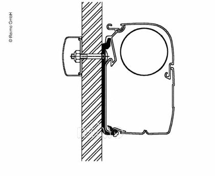 Universal Omnistor flat adapter set for Series 5 awnings