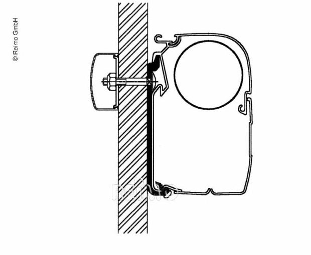 Universal Omnistor flat adapter set for Series 5 awnings