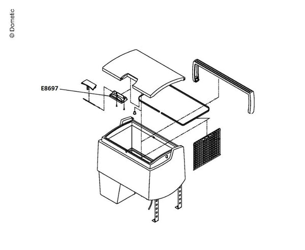 Dometic Halter Verriegelung CF18 - 8697 | Stahlor image 1