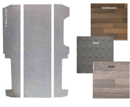 Floor Panel for VW T5/T6 LWB, Quad Decor, Right-Hand Drive, Rail Spacing 651 mm