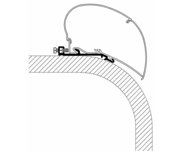 THULE Awnings Flat Roof Mount Adapter for Omnistor Awnings Series 6 - - 43027 | Stahlor image 1