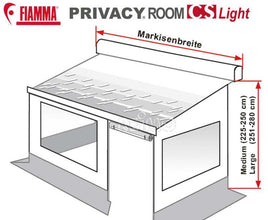 Fiamma Privacy Room CS Light for Caravan Store Awning with Fast Clip System - 435634 | Stahlor image 2