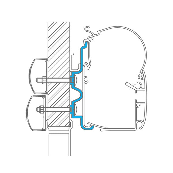 Reimo Adapter Hymer, Hobby Van for Prostor awning 400/500 - - 438758 | Stahlor image 1