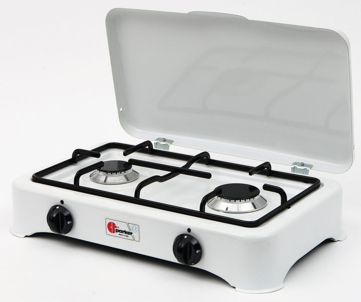 Parker gas stove 2 flame with ignition fuse -