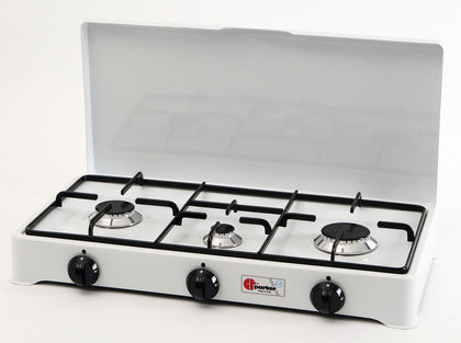 Parker gas stove 3 flame with ignition fuse -