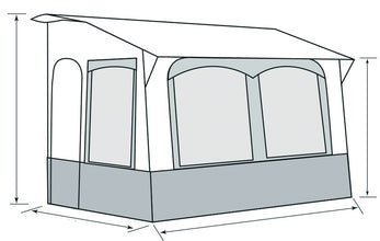 RTENT Universal all-season caravan awning Casa Royal 2 - 2 sizes - - 936392 | Stahlor image 9